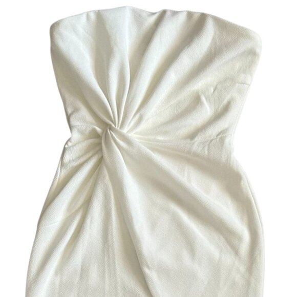 NWT Hello Molly White Strapless High-Low Ruffle Dress S Bridal Party - Picture 4 of 8